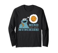 Sesame Street Cookie Monster Happy Hungry Munchies Classique Manche Longue