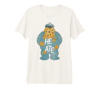 Sesame Street Cookie Monster He Ate Belly T-Shirt Haut de Gamme