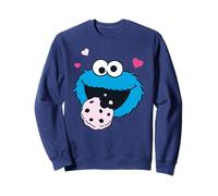 Sesame Street Cookie Monster Hungry Pose Biscuits rétro Sweatshirt