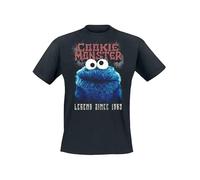 Sesame Street Cookie Monster - Legend Homme T-Shirt Manches Courtes Noir M