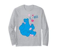 Sesame Street Cookie Monster Love Cookies Rétro Hungry Vibes Manche Longue