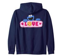 Sesame Street Cookie Monster Love Valentine Cœur Fun Rétro Sweat à Capuche