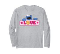 Sesame Street Cookie Monster Love Valentine Cœur Rétro Fun Manche Longue