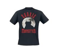 Sesame Street Cookie Monster - Moonlight Homme T-Shirt Manches Courtes Noir M