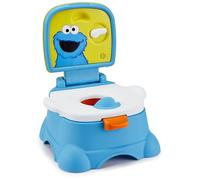 Sesame Street Cookie Monster Terrific Chaise d'apprentissage de la propreté 3 en 1, siège de toilette et marchepied, facile à nettoyer, poignée de chasse d'eau, genre neutre