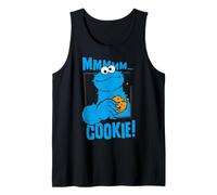 Sesame Street Cookie Monster Yummy Cookies Happy Pose Rétro Débardeur