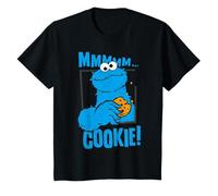 Sesame Street Cookie Monster Yummy Cookies Happy Pose Rétro T-Shirt
