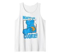 Sesame Street Cookie Monster Yummy Cookies Happy Retro Pose Débardeur