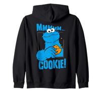 Sesame Street Cookie Monster Yummy Cookies Happy Retro Pose Sweat à Capuche