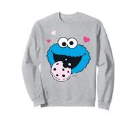 Sesame Street Cookie Monstre Hungry Pose Face Rétro Cookies Sweatshirt