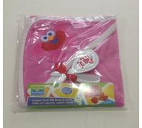 Sesame Street Couverture à capuche avec pinceau et peigne Rose (ELMO)