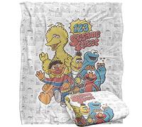 Sesame Street - Couverture Ultra Douce Silky Touch 123, sous Licence Officielle, 152 x 127 cm