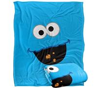 Sesame Street - Couverture Ultra Douce Silky Touch de Cookie Monster Color, sous Licence Officielle, 152 x 127 cm