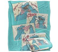 Sesame Street - Couverture Ultra Douce Silky Touch de Cookie Monster Comic, sous Licence Officielle, 152 x 127 cm