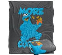 Sesame Street - Couverture Ultra Douce Silky Touch de More Cookies, sous Licence Officielle, 152 x 127 cm
