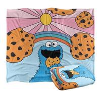 Sesame Street - Couverture Ultra Douce Silky Touch sous Licence Officielle Cookie Monster Sunrise 152 x 127 cm