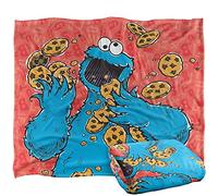 Sesame Street - Couverture Ultra Douce Silky Touch sous Licence Officielle de Cookie Monster Character 152 x 127 cm