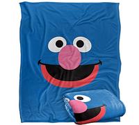 Sesame Street - Couverture Ultra Douce Silky Touch sous Licence Officielle Grover Face 152 x 127 cm