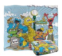 Sesame Street - Couverture Ultra Douce Silky Touch sous Licence Officielle Sesame Street Retro Gang 152 x 127 cm