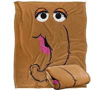 Sesame Street - Couverture Ultra Douce Silky Touch sous Licence Officielle Snuffleupagus Face 152 x 127 cm