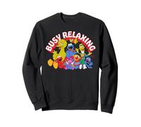 Sesame Street Crew Relaxing Friends Play Time Happy Classic Sweatshirt