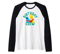 Sesame Street Elmo Big Bird Cookie Monster Birthday Crew Manche Raglan