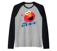 Sesame Street Elmo Cuddle Cute Sweet Face Awesome Classic Manche Raglan