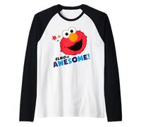 Sesame Street Elmo Cuddle Cute Sweet Face Classic Awesome Manche Raglan