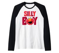 Sesame Street Elmo Cuddle Cute Sweet Face Silly Classic Boy Manche Raglan