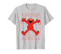 Sesame Street Elmo Da Vinchi Parodie Fun Classic Lol T-Shirt, Homme, Argent, 3XL