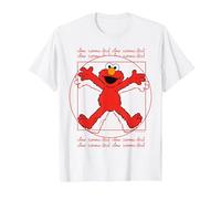 Sesame Street Elmo Da Vinchi Parodie Fun Classic Lol T-Shirt, Homme, Blanc, 4XL