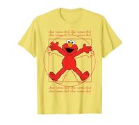 Sesame Street Elmo Da Vinchi Parodie Fun Classic Lol T-Shirt, Homme, Citron, 3XL