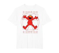 Sesame Street Elmo Da Vinchi Parodie Fun Classic Lol T-Shirt, Homme Grandes Tailles, Blanc, 5X Tall
