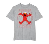 Sesame Street Elmo Da Vinchi Parodie Fun Classic Lol T-Shirt, Homme Grandes Tailles, Gris Chiné, 2X Tall