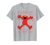 Sesame Street Elmo Da Vinchi Parodie Fun Classic Lol T-Shirt, Homme, Gris Chiné, 5XL