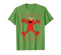 Sesame Street Elmo Da Vinchi Parodie Fun Classic Lol T-Shirt, Homme, Herbe, M