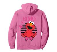 Sesame Street Elmo Happy Cuddle XOXO Cute Friends Cœur Love Sweat à Capuche, Unisexe pour Adultes, Rose Vif, S