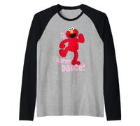 Sesame Street Elmo Happy Dance XOXO Cute Friends Love Heart Manche Raglan