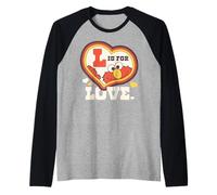 Sesame Street Elmo Love Cœur de Saint-Valentin Vintage des années 60 et 70 Manche Raglan