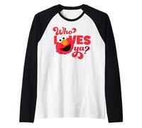 Sesame Street Elmo Love Valentine Hugs Pose BFF Vintage XOXO Manche Raglan