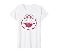 Sesame Street Elmo Mono T-Shirt, Femme, Blanc, M