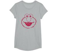 Sesame Street Elmo Mono T-Shirt, Fille, Gris Chiné, S