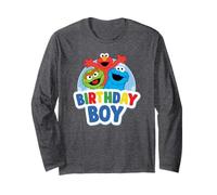 Sesame Street Elmo Oscar Cookie Monster Birthday Boy Manche Longue