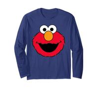 Sesame Street Elmo Retro Comic Cute Face Cuddle Happy Vibes Manche Longue