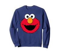 Sesame Street Elmo Retro Comic Cute Face Cuddle Happy Vibes Sweatshirt