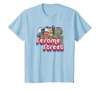 Sesame Street Groovy Group T-Shirt, Enfant, Bleu Céleste, 6 Ans