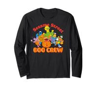 Sesame Street Halloween Boo Crew Trick Treat Scary Fun Retro Manche Longue