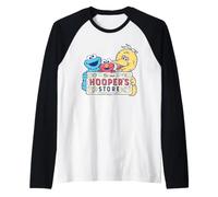 Sesame Street Hooper's Store Cookie Monster, Elmo, Big Bird Manche Raglan
