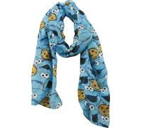 Sesame Street Macaron Le Glouton Femme Écharpe bleu 100% Polyester