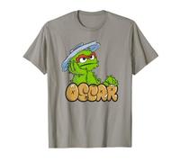 Sesame Street Oscar The Grouch Simple Graffiti Tag T-Shirt